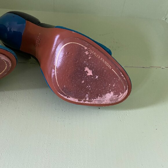 Charles Jourdan suede leather high heel shoes - Picture 9 of 9